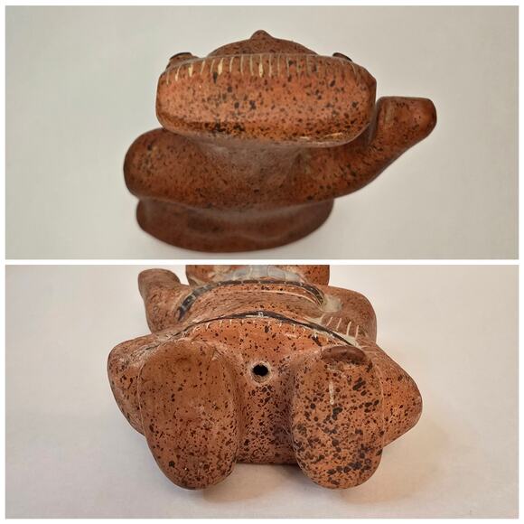 Terracotta Statue Mexican Folk Art Mayan Aztec Figure Clay Tribal Fertility - Picture 4 of 7